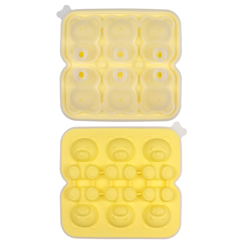Nueva silicona Internet celebridad oso cubo de hielo molde casero leche té café bebida compañero lindo DIY hielo bandeja fabricación
