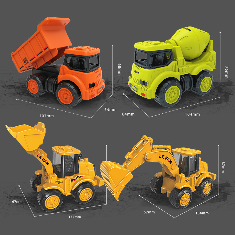 ショベルの子供の知育玩具慣性ショベルの赤ちゃん慣性ダンプ工事車の焙煎店の露店卸売り