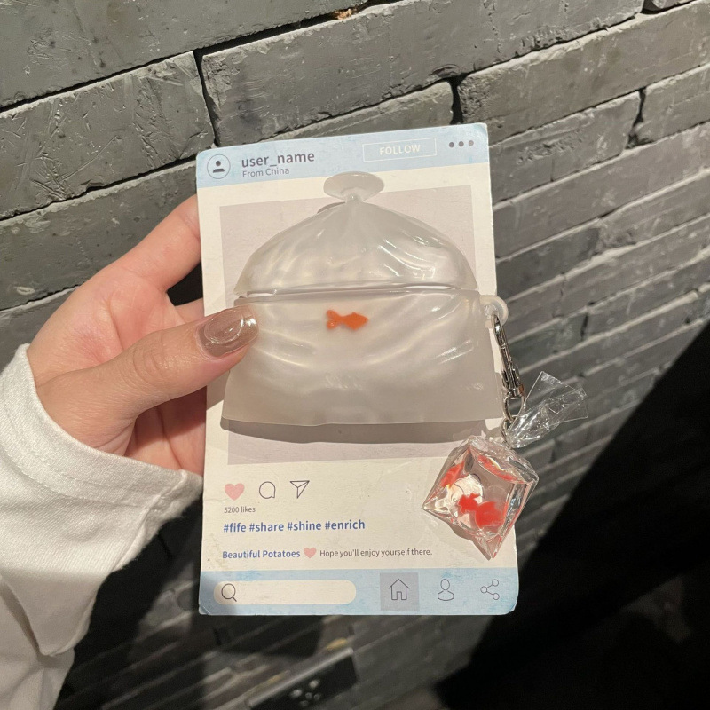Good Luck Little Koi Fish Case for AirPods 4Th Generation Apple Bluetooth Earphones, AirPods Pro 2 Fish Bag Pendant, 3Rd Generation Good Luck Little Koi Fish Case for AirPods 4Th Generation Apple Bluetooth Earphones, AirPods Pro 2 Fish Bag Pendant, 3Rd Generation