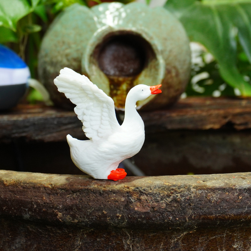 Adornos de resina Jardín al aire libre Paisajismo Hogar Patio Piscina Pato Micro Paisaje Peces Paisaje Agua Decoración de animales