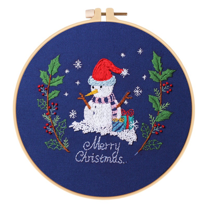 Original DIY paquete de material bordado hecho a mano árbol de navidad feliz Navidad Santa Claus regalo transfronterizo Inglés