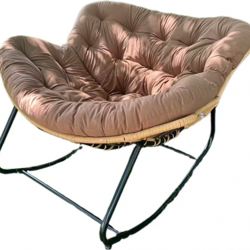 Nido de pájaros silla de mecedora de lujo ligera cuna de la sala de estar nórdica red balcón silla de mecedora de ratana roja silla de mecedora de gran tamaño para adultos