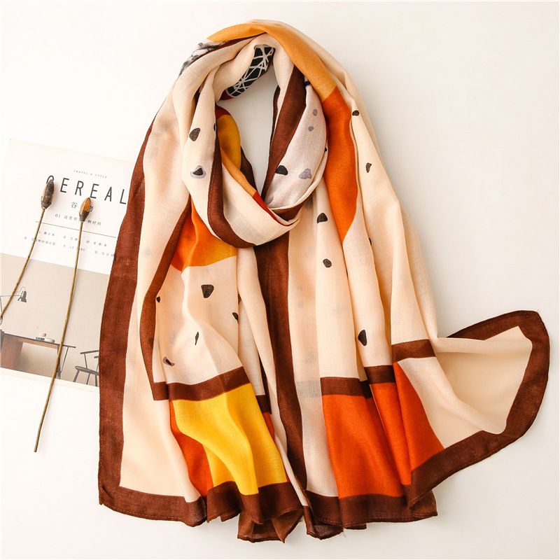 Autumn shawl with fashionable spring and...