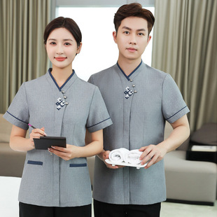 Cleaning Clothes Work Clothes Women's Short-sleeved Hotel Room Attendant Summer Work Clothes Suit Property Auntie Work Clothes