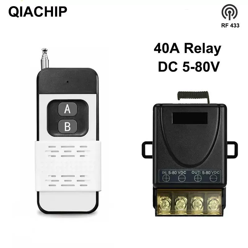 Беспроводной выключатель 433 МГц, DC12V/24V/72V, высокомощный, дальнего действия, радиочастотный приемник 30А