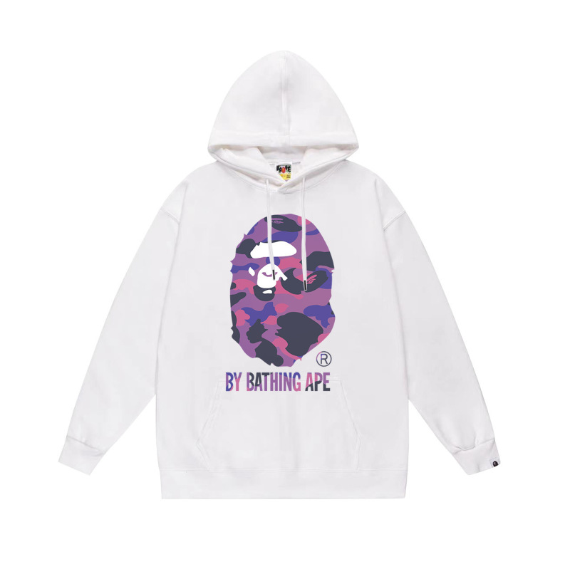 BAPE猿人头潮牌单面印花连帽卫衣秋冬新款嘻哈潮流男女同款|undefined