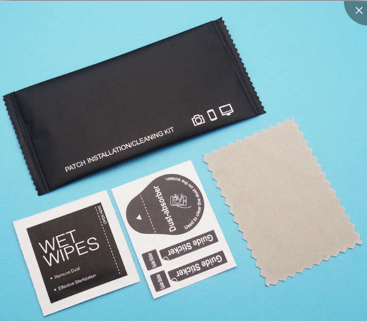 Mobile Phone and Computer Screen Protective Film Application Tool Kit - Bilingual Chinese-English Dust Removal Film Package - Dust Removal Film Tempered Glass Film Cleaning Set