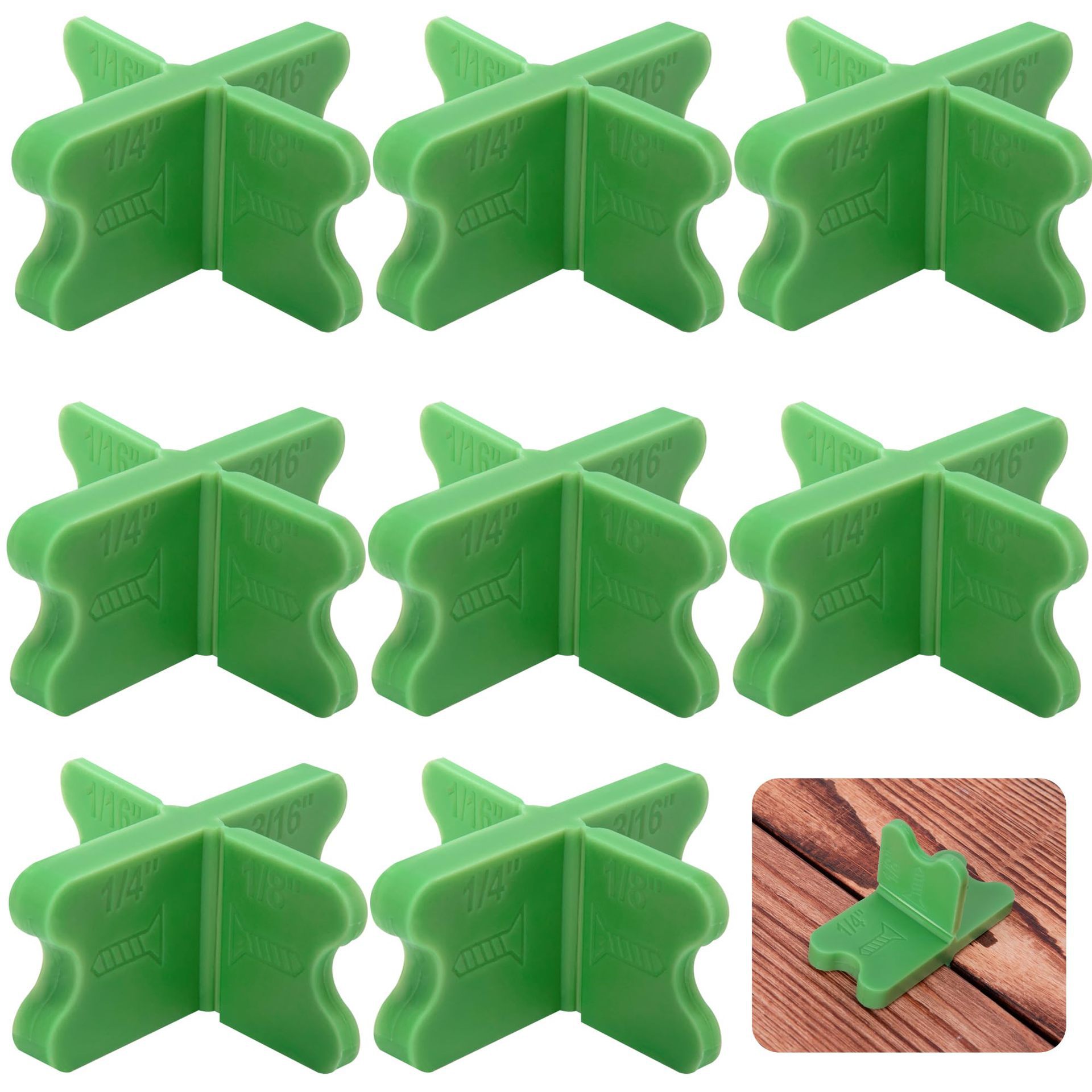 Amazon nuevo 8 Pcs ABS Deck Spacer Tool Junta de cubierta 4 tipos de espesor Junta de cubierta