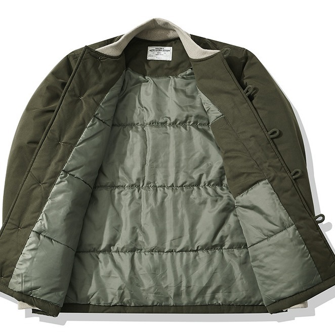 OKONKWO cuello de béisbol chaqueta acolchada de algodón forro de la chaqueta M43 chaqueta acolchada de algodón acolchado chaqueta de los hombres pequeña chaqueta acolchada de algodón