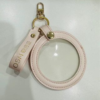 吧唧保护套PU皮革耳朵挂件展示包收纳套胸章动漫透明徽章钥匙扣