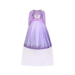 2023 Summer New Elsa Princess Dress, Elsa Formal Dress Purple Long-Sleeve Dress for Children