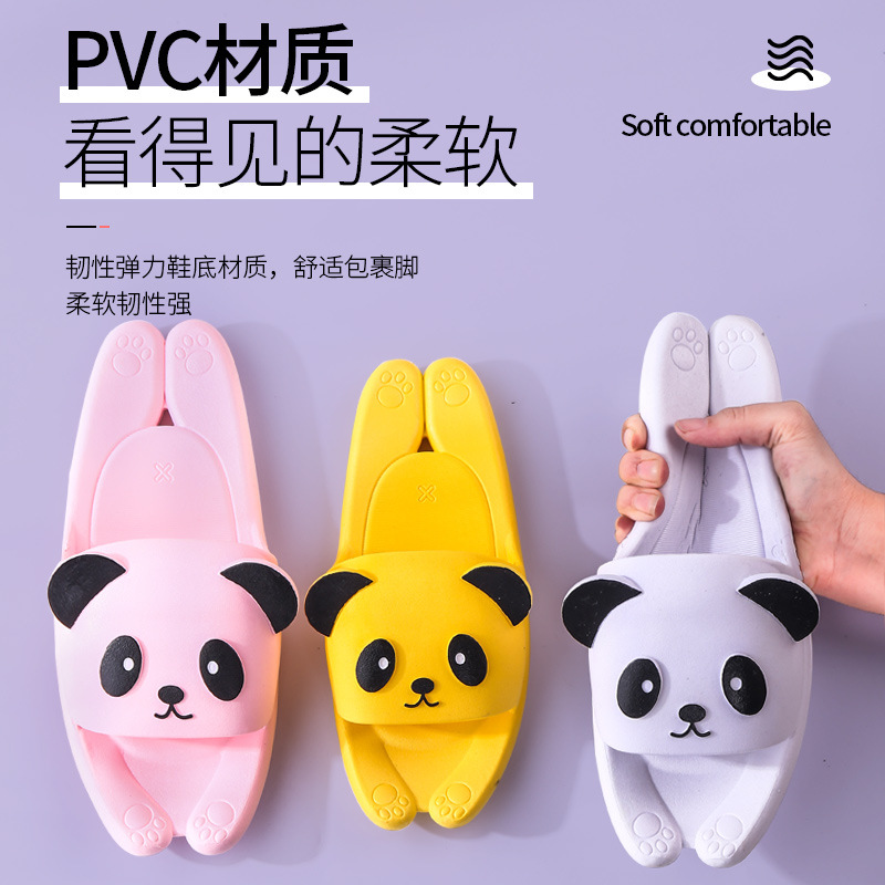 Cartoon parent-child shoes children's slippers female summer non-slip girls' family three-mouth slippers couple bathroom non-slip slippers