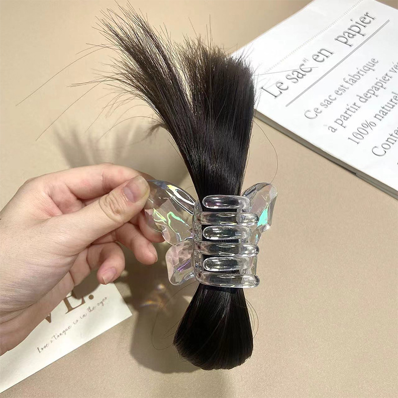 Vistas spalvu atspoles galvas loks Parūka, satvērēja saspraude Hot Girl Chicken Coop matu sprādze Sieviešu galvas aizmugures spalvu haizivis_voghion.com