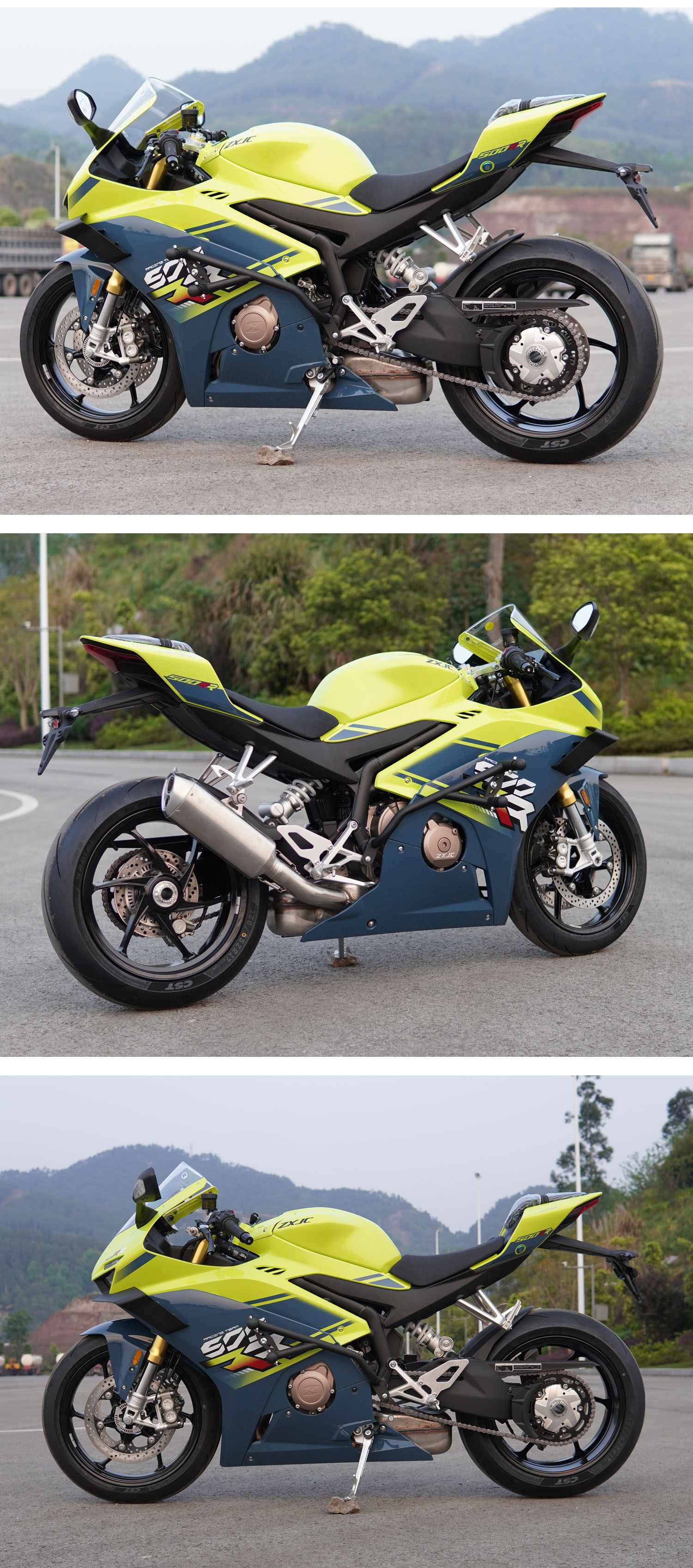 Suitable for Zhang Xue 500Rr Carbon Steel Motorcycle Modified Matte Black Spring Bar Anti-Fall Guard Accessories Bumper