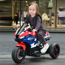 儿童电动摩托车2到8岁三轮车可坐人可充电带遥控儿童电动摩托车
