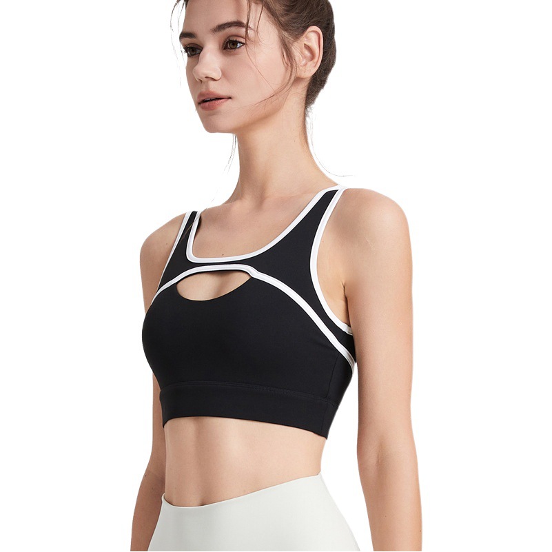Ropa interior deportiva para mujeres primavera y verano nuevo estilo belleza espalda desgaste interior a prueba de golpes ropa de yoga camisola desgaste exterior running fitness sujetador