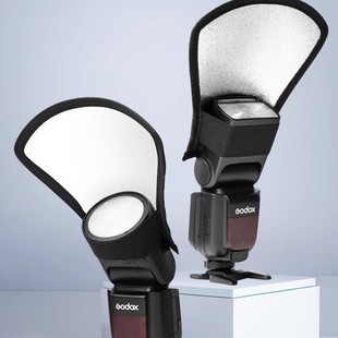 Universal Flash Reflector Slr Camera External Flash Light Shield Soft Light Plate Silver White Reflector