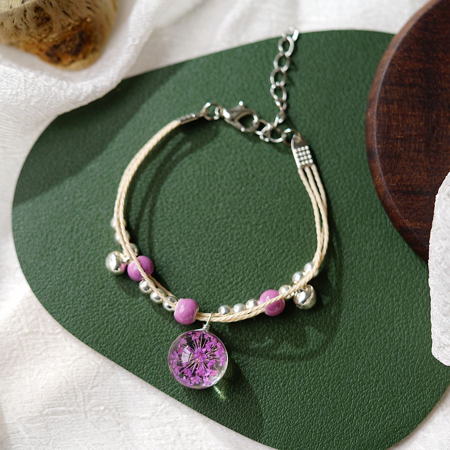 thumbnail image 1 of combina con todo, flor de durazno, miel, pulsera de perlas, literatura y arte femenino, estudiantes de Mori, adornos florales, aliento de bebé púrpura (tipo campana), uno, 1 of 2