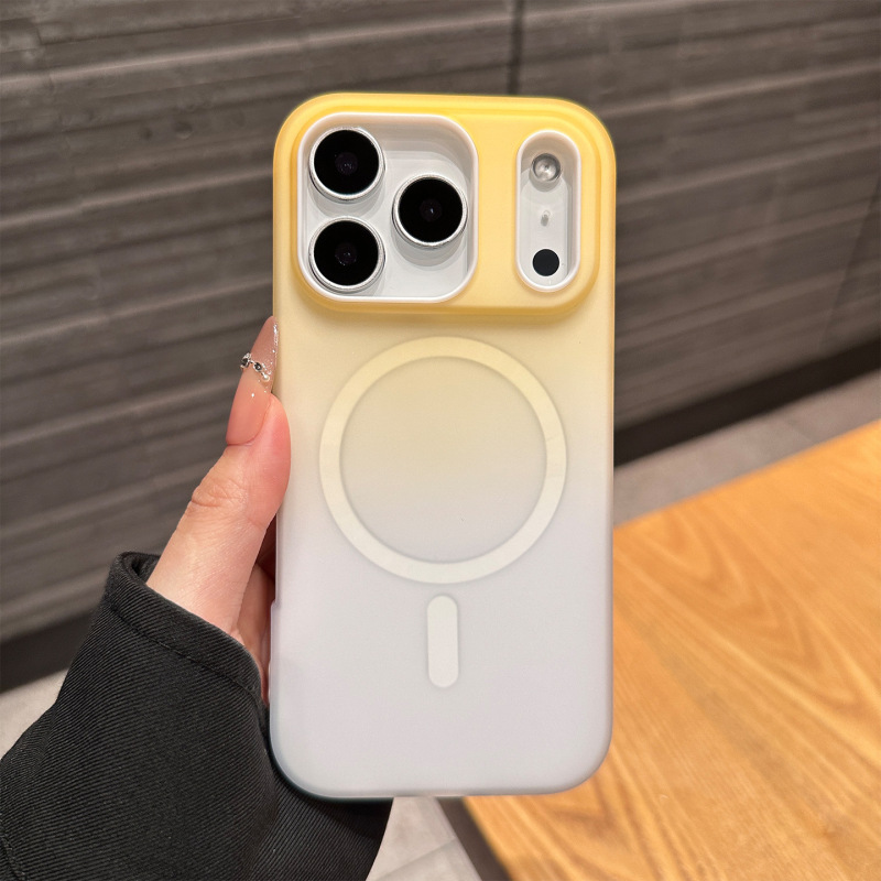适用iPhone17PROMAX手机壳磨砂渐变磁吸苹果16肤感二合一保护套15|undefined