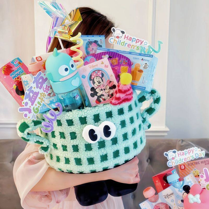 Internet-Famous Little Monster Dopamine Storage Basket, Cute Souvenir Storage Bin, Creative Cartoon Snack Storage Box Internet-Famous Little Monster Dopamine Storage Basket, Cute Souvenir Storage Bin, Creative Cartoon Snack Storage Box