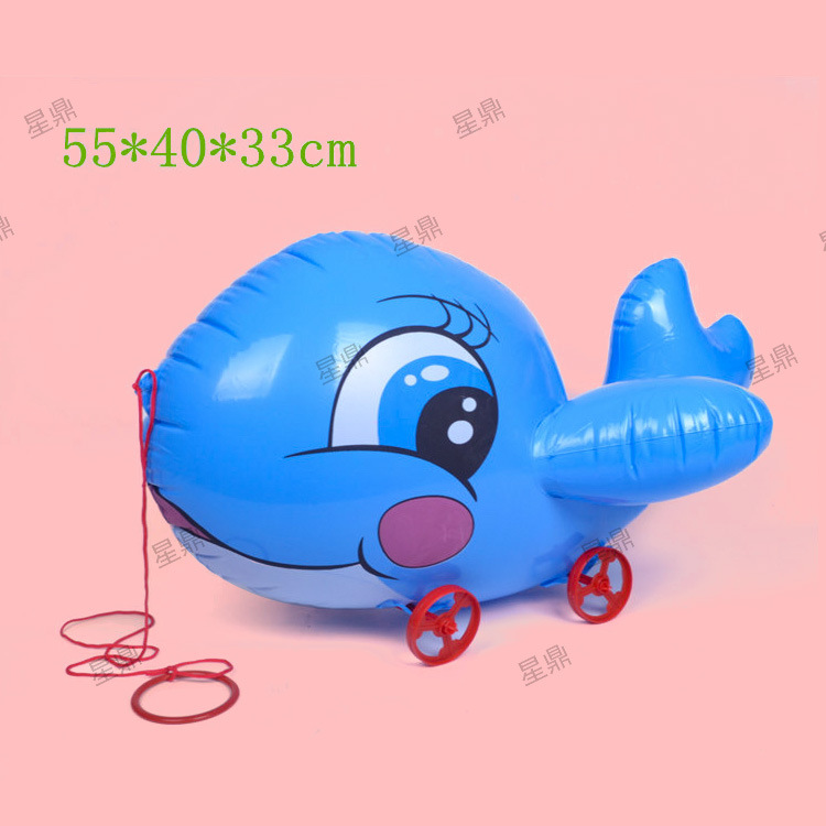Stall best-selling children's toy pull cart perch pull-along toy inflatable toy Yiwu toy wholesale