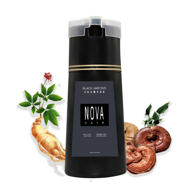 现货跨境爆款Nova Hair Dye Shampoo固色剂温和不刺激发膏|undefined