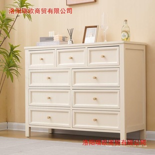 Solid Wood Chest of Drawers, Drawer-Type Storage Cabinet, Living Room Standing Cabinet, Bedroom Chest of Drawers, Storage Cabinet, Bedside Storage Cabinet