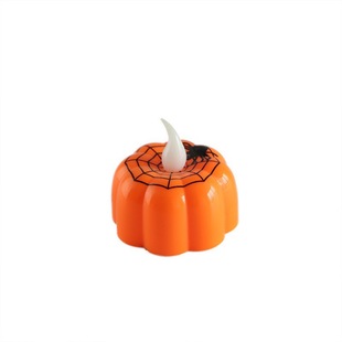 Amazon Halloween Electronic Glowing Pumpkin Lantern Electronic Candle Store Hotel Ornaments Ghost Festival Scene Decorations