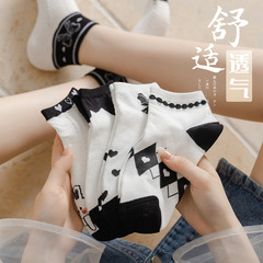 春夏款襪子女日系韓版可愛潮流短筒襪學院風吸汗透氣舒適百搭棉襪