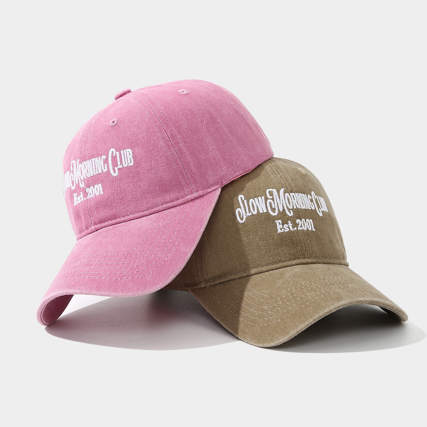 Amazon nuevo algodón blando sombrero de béisbol letras bordadas para mostrar la cara pareja europea y americana casuales versátiles sombrero de boca de pato