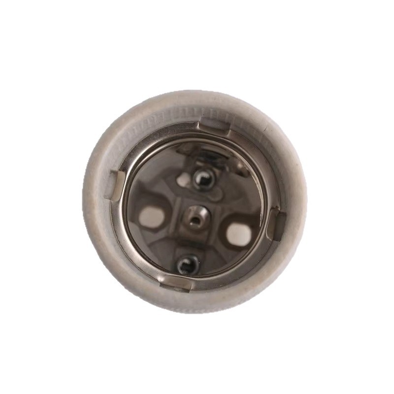F519 E27 soporte de lámpara de cerámica resistente a altas temperaturas 250V 600W soporte de lámpara aislante grueso suministro directo de fabricantes