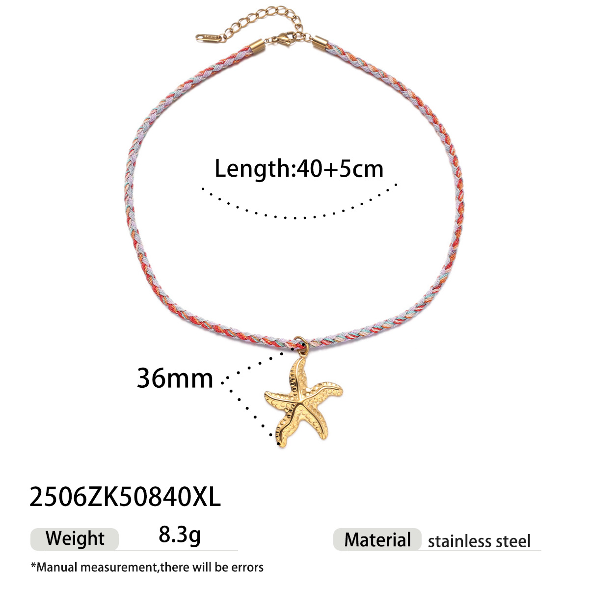 Tiana Europa y América collar de acero inoxidable dulce y cool chica caliente viento de playa marina cuerda gruesa trenzada cadenas de clavículas transfronterizas ventas calientes mujeres