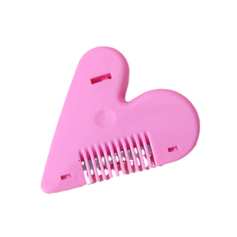 Portátil afeitadora de pelo púbico para niñas partes privadas trimmer para las mujeres manual de cuerpo completo afeitado lindo girly corazón afeitadora