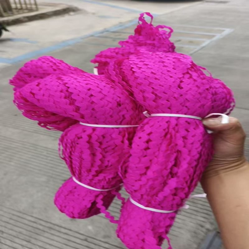 Cinta de polipropileno con diseño de ondas en forma de S, en stock, para accesorios de ropa hechos a mano, cinta marinera, encaje decorativo para cortinas de sofá.