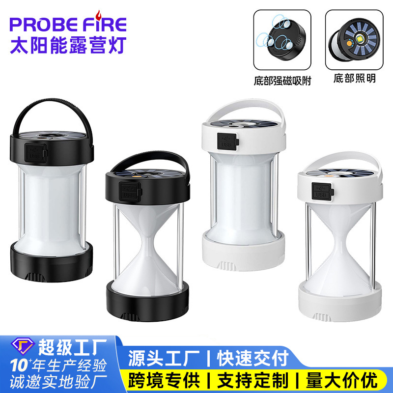 新款户外露营灯 Type-C应急灯多功能帐篷太阳能充电LED强光野营灯