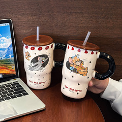 猫とネズミのマグカップ陶磁器の新しい女の子の高颜値カップ家庭用コーヒーカップカップルの誕生日プレゼント