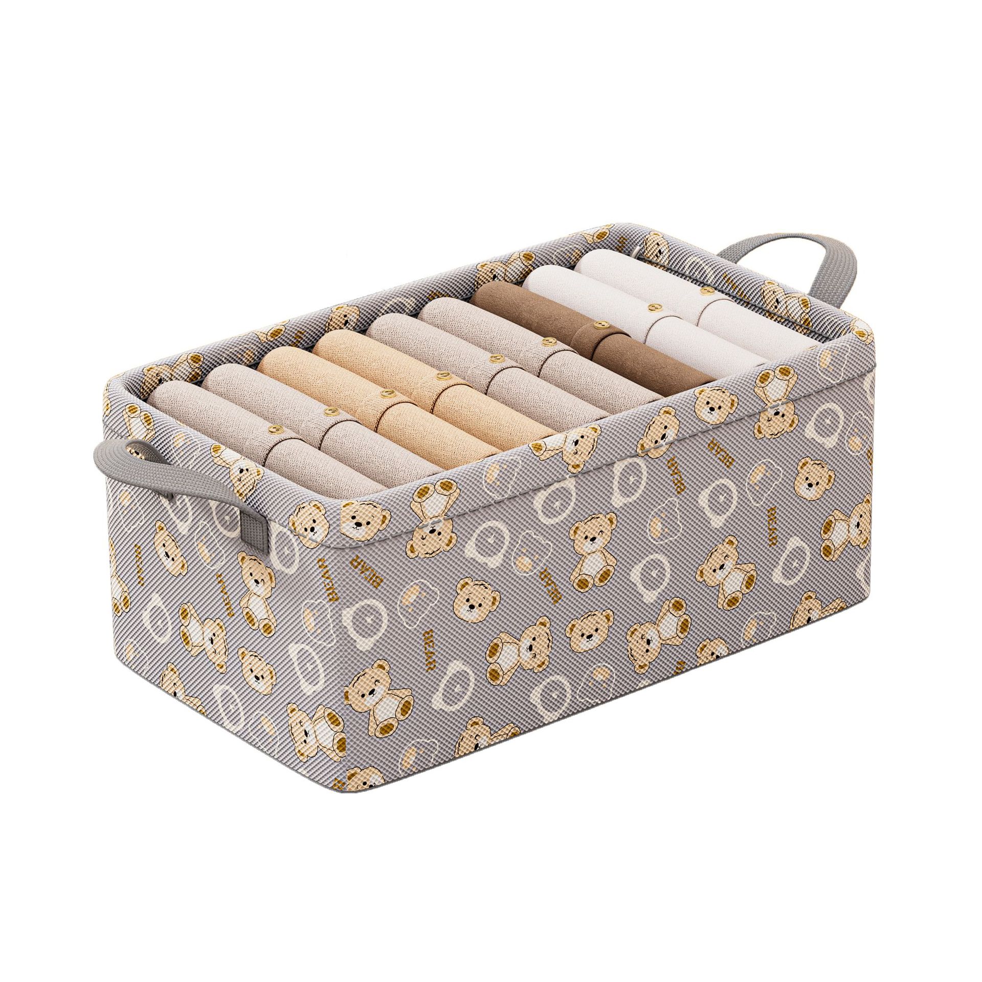 Caja de almacenamiento de ropa, armario doméstico, cajón plegable, caja de acabado, ropa, pantalones, cesto de almacenamiento de gran capacidad, artefactos mágicos