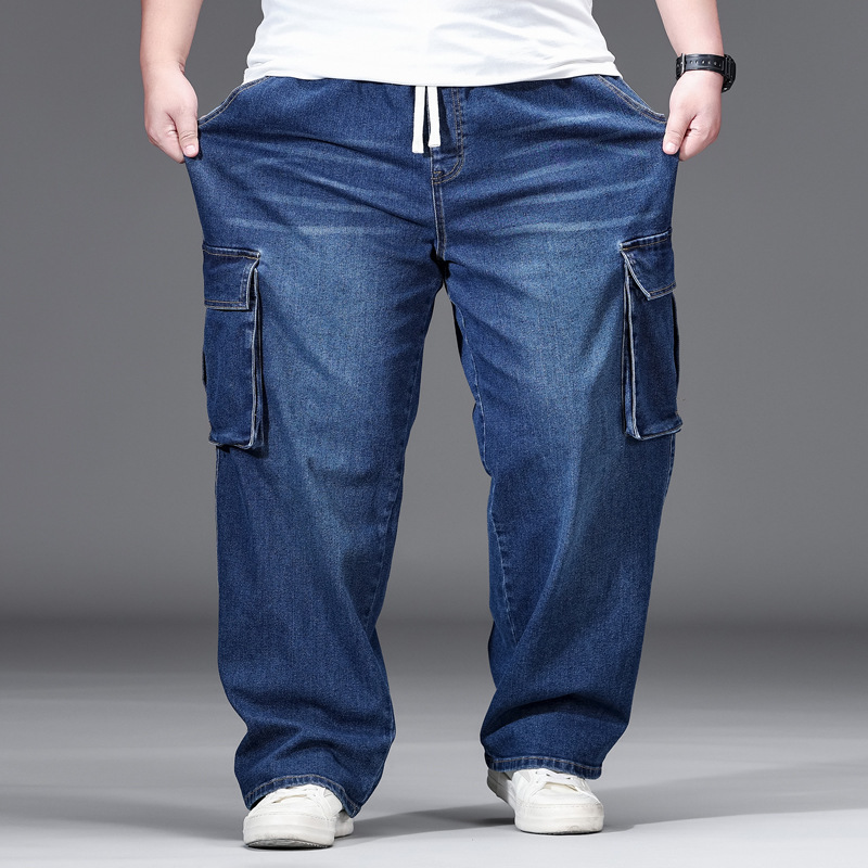 Cross-Border Exclusive American-Style Workwear Straight-Leg Jeans for Men, Spring and Autumn, Plus-Size Loose Wide-Leg High Street Oversized Pants Cross-Border Exclusive American-Style Workwear Straight-Leg Jeans for Men, Spring and Autumn, Plus-Size Loose Wide-Leg High Street Oversized Pants