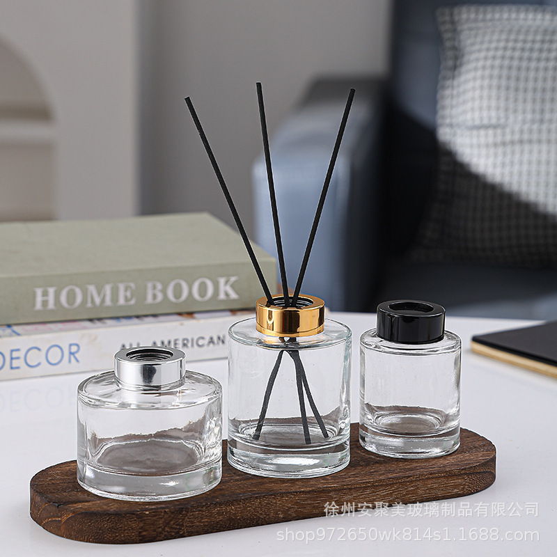 Botella de aromas de caña flor seca perfume transparente botella de fragancia transfronteriza 50ml botella de aromas de fijación
