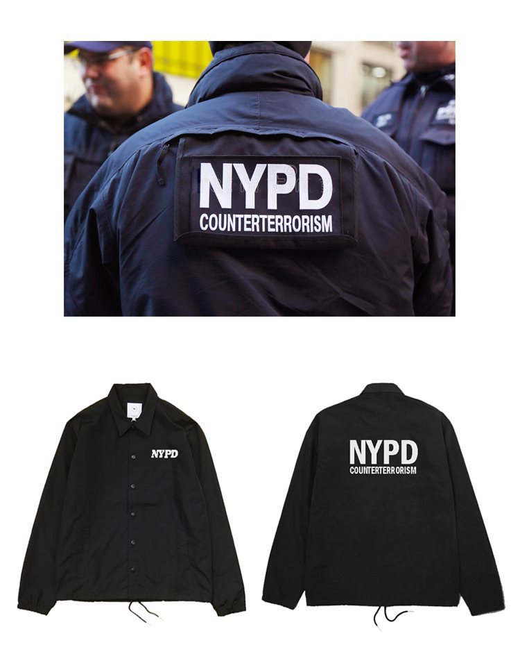 화이트 NYPD 카운터 테러 블랙 재킷 파울레