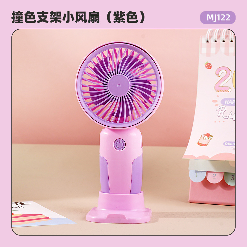 Mini Ventilador Portátil de Mano de Plástico Recargable USB Silencioso para Escritorio