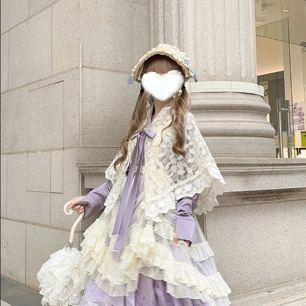 Purple hole bird horse face skirt