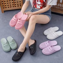 夏季凉拖鞋女包头系带外穿缕空沙滩鞋洞洞鞋甜美平底拖鞋护士妈妈