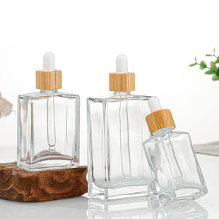 Wholesale in stock Dropper Essence Bottle Glass Transparent Spray Cosmetic Bottle Portable Essence Bottling Glue Head