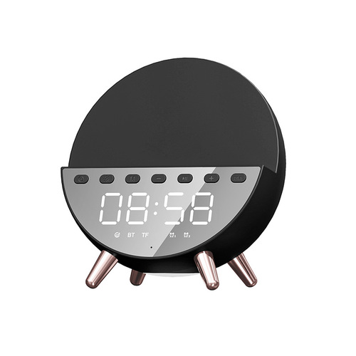 Aewu New Multifunction 5-in-1 Wireless Phone Charger 15W Creative with Bluetooth Speaker Alarm Clock Night Light