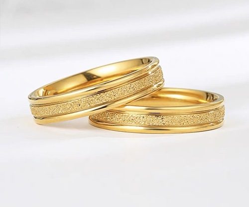 New Fashion Frosted Ring for Female Students Korean Style Simple Index Finger Joint Tail Titanium Steel Jewelry Rose Gold