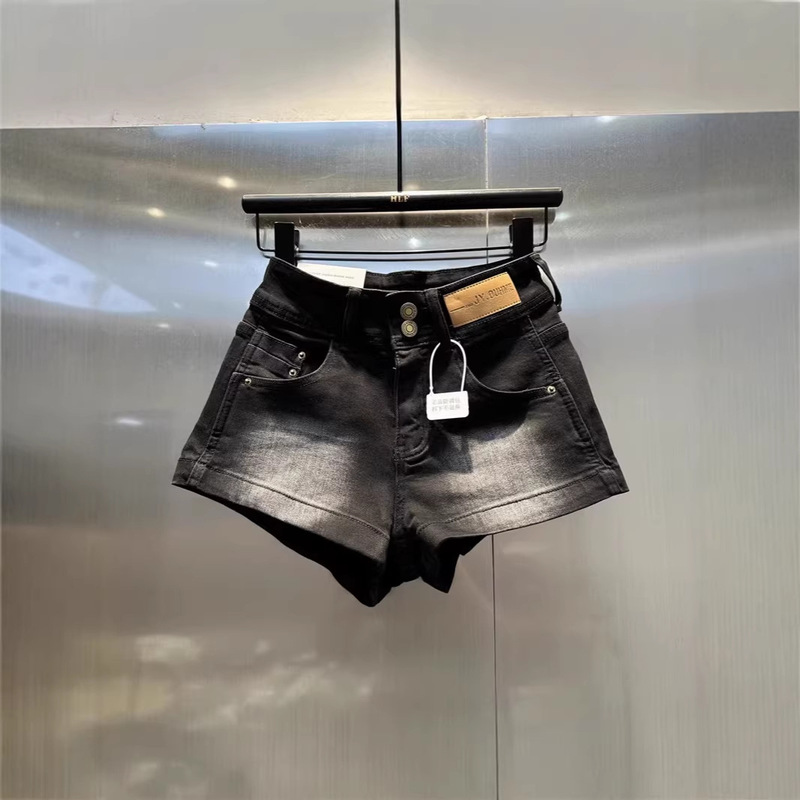 Vintage Denim Shorts 2026 Spring/Summer New Style Workwear Pocket Washed Stretch Hot Pants for Women Vintage Denim Shorts 2026 Spring/Summer New Style Workwear Pocket Washed Stretch Hot Pants for Women