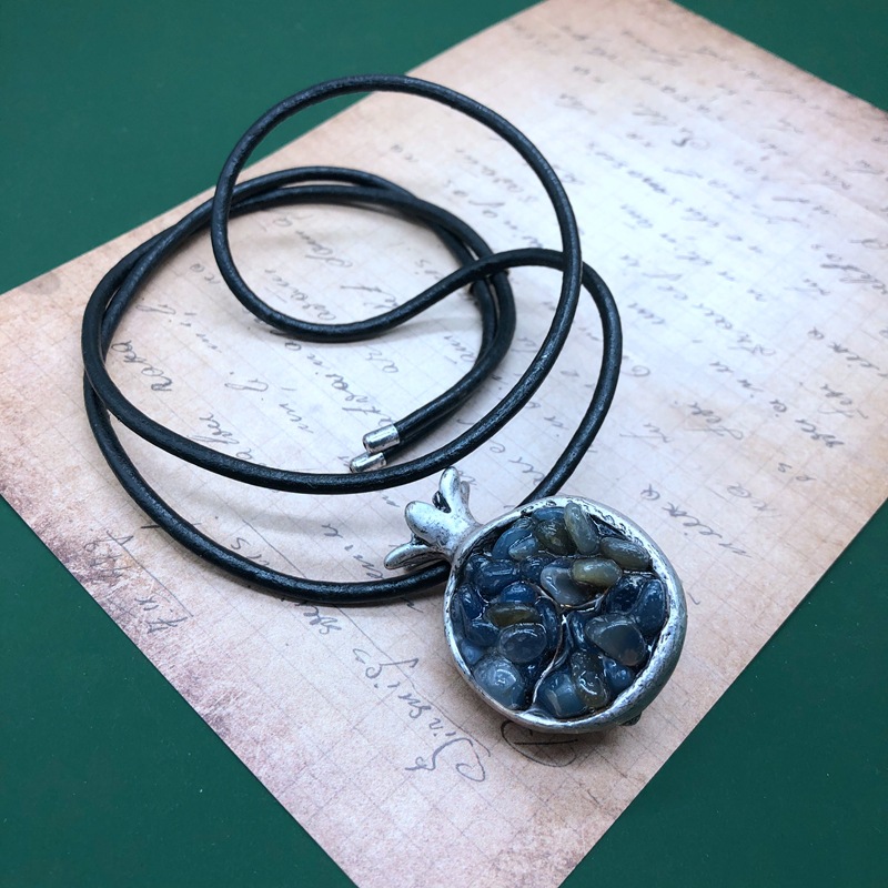Bunte Geometrische Steinanhänger Verstellbare Halskette display picture 8