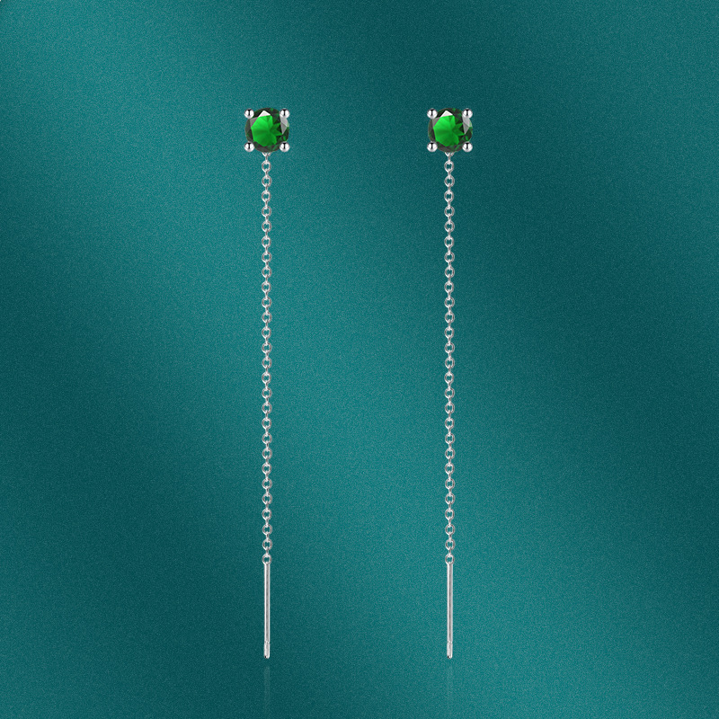 Fashion Square Copper Plating Zircon Drop Earrings 1 Pair