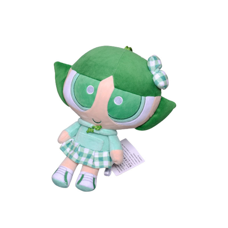 Dibujos Animados lindo apsara mujer policía serie creativa nueva camisa a cuadros apsara pretty girl muñeca de la felpa regalo los niños